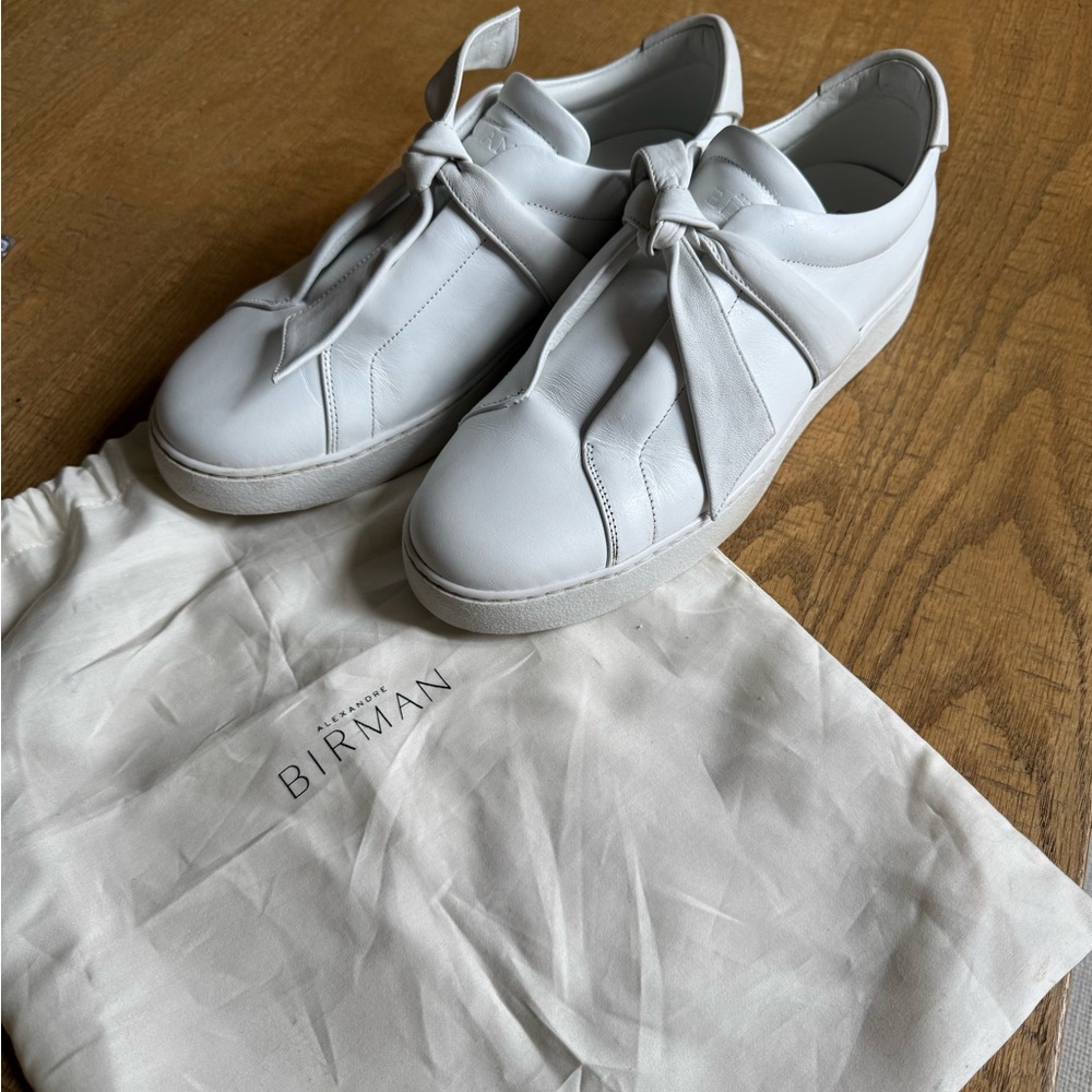 Alexandre Birman White Leather Sneakers | Wedding Shoes